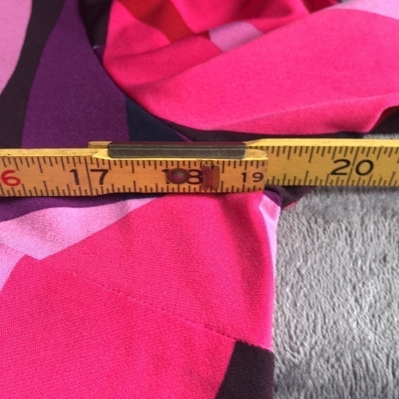 𝅺CHICO’S‎ multicolor abstract design Three-quarter sleeve dress - Picture 13 of 15